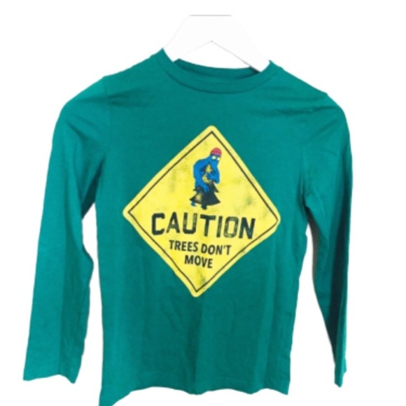 JOE FRESH Yeti Monster Print Tee With Long Sleeves Green Boys 10-12Y - Picture 3 of 7